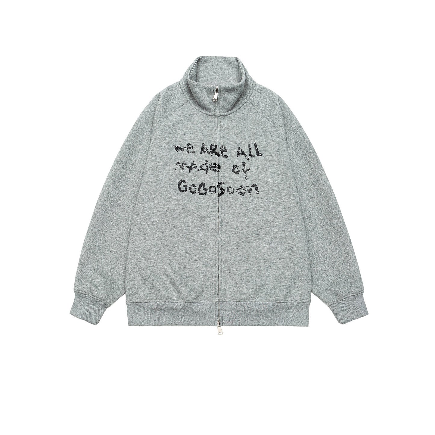 REINAREA New Spring Summer Couples' Stand Collar Zip-up Hoodless Sweatshirt Jacket
