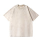 REINAREA Washed & Vintage Heavyweight 230g Cotton T-Shirt Loose Oversized Garment Washed Tee【096】