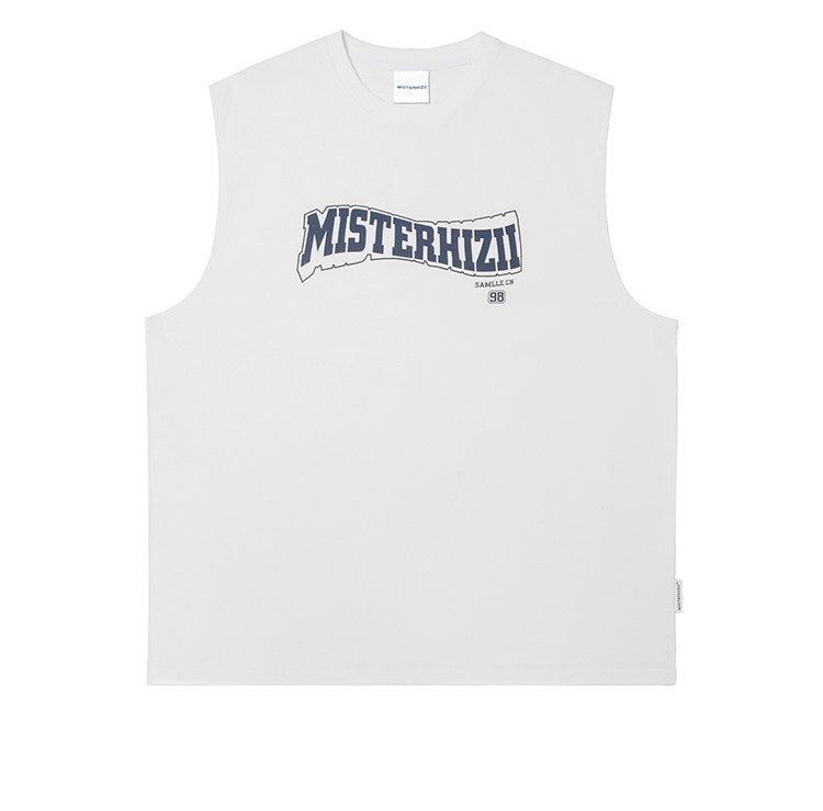 REINAREA New Spring Summer Beach Tank Top Vest Men's Cotton Sleeveless T-shirt