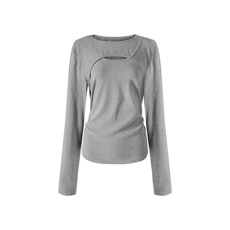 REINAREA Women’s Layering Top - Fall Winter Long Sleeve T-Shirt, Oversized Plus Size Top【108】