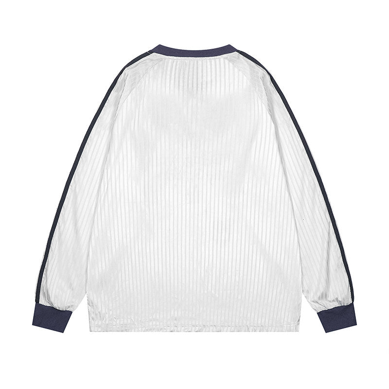 REINAREA New Spring Summer V-neck Printed T-Shirt Women American Style Long Sleeve Top