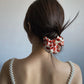 REINAREA Women’s Red Polka Dot Silk Mulberry Silk Scrunchie - French Retro Hair Tie