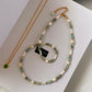 REINAREA Women’s Natural Pearl & Rainbow Stone Dopamine Beaded Necklace - Autumn & Winter Clavicle & Sweater Chain【059】