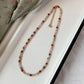 REINAREA Women’s Natural Pearl & Rainbow Stone Dopamine Beaded Necklace - Autumn & Winter Clavicle & Sweater Chain【059】