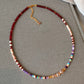 REINAREA Women’s Natural Pearl & Rainbow Stone Dopamine Beaded Necklace - Autumn & Winter Clavicle & Sweater Chain【059】