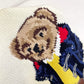 Woman’s Cream Cotton Sweater with Bear Design