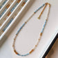 REINAREA Women’s Natural Pearl & Rainbow Stone Dopamine Beaded Necklace - Autumn & Winter Clavicle & Sweater Chain【059】