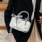 Y2K PU Leather Handbags: Sweet Lace & Bowknot Kawaii Shoulder Bag for Women