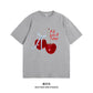 Women's Graphic Tee - Short Sleeve Cherry Bow Letter Print Round Neck T-Shirt - Summer Dopamine Top - Colorful & Playful Style
