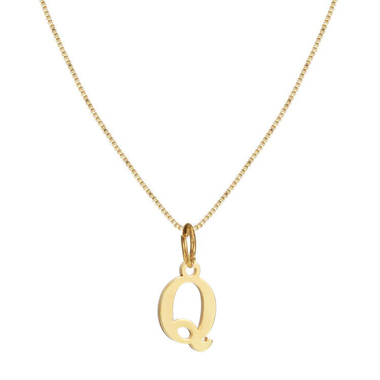 14k Gold Plated A-Z Letter Necklace Pendant for Women, Cute Personalized Jewelry, Non-Fading & Hypoallergenic, Perfect for Teens & Young Girls