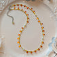 REINAREA Women’s Natural Pearl & Rainbow Stone Dopamine Beaded Necklace - Autumn & Winter Clavicle & Sweater Chain【059】