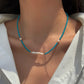 REINAREA Women’s Natural Pearl & Rainbow Stone Dopamine Beaded Necklace - Autumn & Winter Clavicle & Sweater Chain【059】