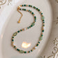 REINAREA Women’s Natural Pearl & Rainbow Stone Dopamine Beaded Necklace - Autumn & Winter Clavicle & Sweater Chain【059】