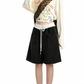 REINAREA | Women's Vintage Striped Wide-Leg Suit Shorts | High Waist Straight Leg 2026 Summer Casual Pants