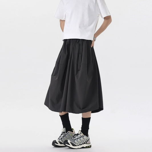 REINAREA | High Street Vibe Wide Leg Cropped Shorts | Vintage American Outdoor Summer 7/8 Length Pants