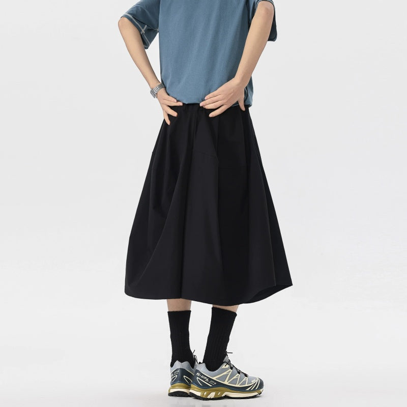 REINAREA | High Street Vibe Wide Leg Cropped Shorts | Vintage American Outdoor Summer 7/8 Length Pants
