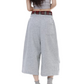 REINAREA | American Street Style Plaid Patchwork Sweat Shorts | Women's Baggy Wide Leg 7/8 Pants
