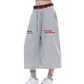 REINAREA | American Street Style Plaid Patchwork Sweat Shorts | Women's Baggy Wide Leg 7/8 Pants