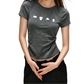 REINAREA | Women Side Ruched Crop T-Shirt | Cute Cartoon Puppy Print Slim Fit Short Sleeve Crew Neck Top