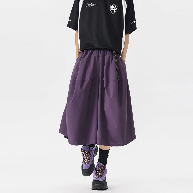 REINAREA | High Street Vibe Wide Leg Cropped Shorts | Vintage American Outdoor Summer 7/8 Length Pants