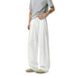 REINAREA | Men's Linen-Like Wide Leg Pants | Summer Lightweight Drapey Straight Leg Casual Trousers