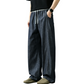 REINAREA | Men's American Linen-Like Barrel Jeans | Summer Lightweight Baggy Wide Leg Relaxed Casual Trousers