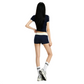 REINAREA | Women Color Block Fake Two Piece Drawstring Shorts | 2026 Summer Y2K Contrast Waistband Casual Hot Pants