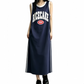 REINAREA | Vintage Basketball Jersey Maxi Dress | Oversized Sleeveless Tank Dress with Pockets | 1997 Retro Casual Summer Dress