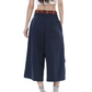 REINAREA | American Street Style Plaid Patchwork Sweat Shorts | Women's Baggy Wide Leg 7/8 Pants