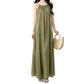 REINAREA | Women's thin spaghetti strap maxi slip dress | ruffled textured flowy vacation long dress