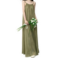 REINAREA | Women's thin spaghetti strap maxi slip dress | ruffled textured flowy vacation long dress