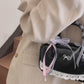 Y2K PU Leather Handbags: Sweet Lace & Bowknot Kawaii Shoulder Bag for Women