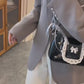 Sweet Spring - Summer PU Leather Handbags: Y2K Lace - Trimmed Bowknot Underarm Bags for Women