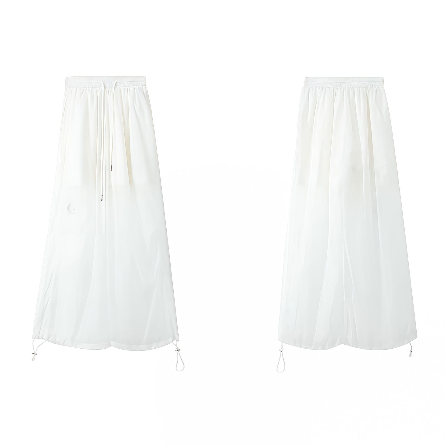REINAREA | Y2K Sheer Wide Leg Cargo Pants | High Waist Drawstring Moon Star Print Pants | 2026 Summer Casual Trousers