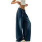 REINAREA | Fall 2026 New Arrival Women's High Waisted Wide Leg Jeans | Belted Raw Hem Relaxed Straight Leg Denim Pants for Casual Streetwear Daily Wear