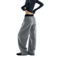 REINAREA | Fall 2026 New Arrival Women's Curved Barrel Leg Sweatpants | Contrast Drawstring Waist Drapey Relaxed Fit Casual Lounge Pants for Daily Streetwear