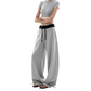REINAREA | Fall 2026 New Arrival Women's Curved Barrel Leg Sweatpants | Contrast Drawstring Waist Drapey Relaxed Fit Casual Lounge Pants for Daily Streetwear