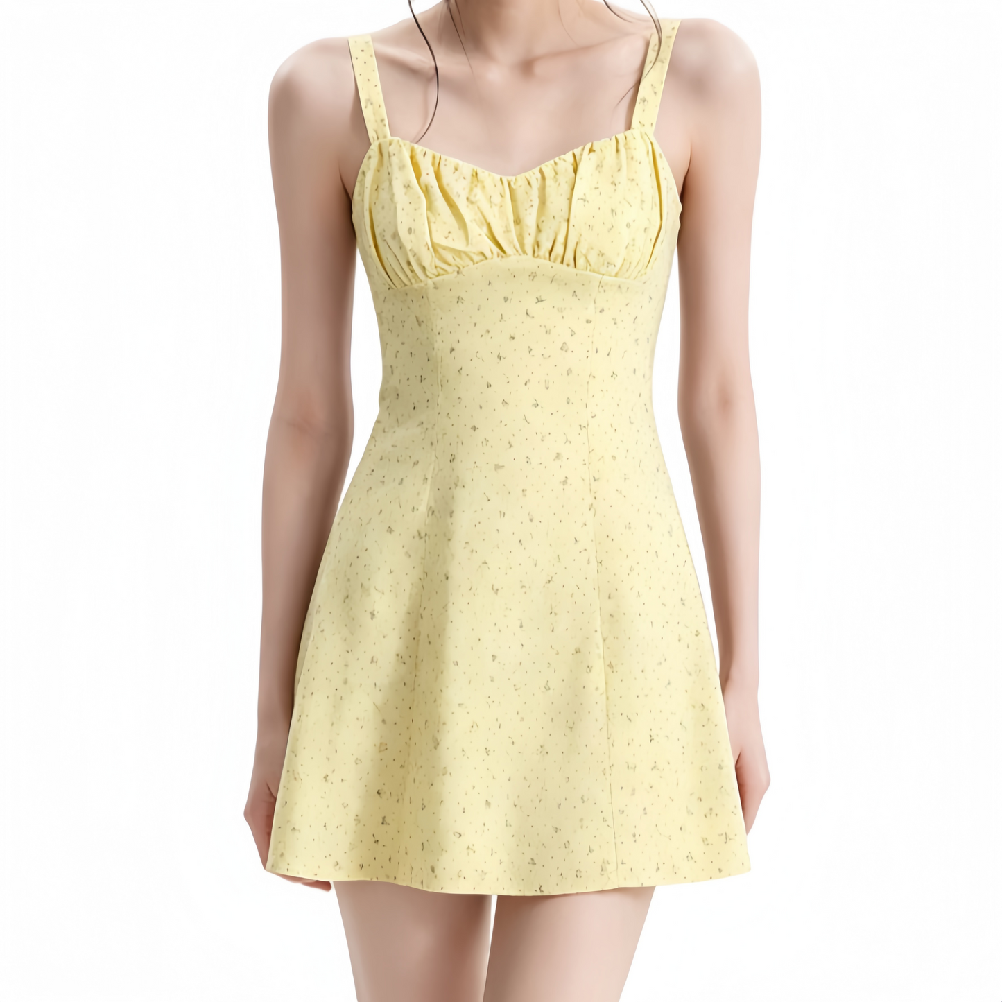 REINAREA | Women Ditsy Floral Spaghetti Strap Mini Dress | 2026 Summer Casual Pastel Sleeveless Cami Short Dress | Vacation Beach Sundress