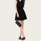 REINAREA | 2026 Summer Women Sleeveless Ruched Waist Mini Dress | Elegant Slimming A-Line Flare Tank Dress
