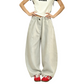 REINAREA | Women's Linen-Like Wide Leg Barrel Pants | Summer High Waisted Baggy Casual Trousers