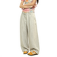 REINAREA | Women's Linen-Like Wide Leg Barrel Pants | Summer High Waisted Baggy Casual Trousers