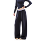 REINAREA | Fall 2026 New Arrival Women's Contrast Waist Wide Leg Sweatpants | Fake Two Piece Drawstring Drapey Relaxed Straight Casual Trousers for Daily Loungewear Streetwear