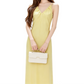 REINAREA | Women Summer Yellow Spaghetti Strap Midi Dress | Vacation Elegant V-Neck Backless Flowy Slip Dress
