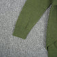 Olive Plunging V-Neck Sexy Sweater