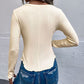 Snap Round Neck Top