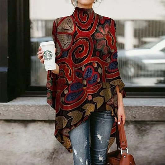 Vintage Print Long Sleeve Top