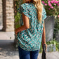 Allover Floral Print Sleeve Blouse