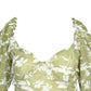 Hollowing Out Slim Fit Ruffle Top
