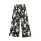 Floral Casual Mid Waist Wide Leg Pants