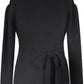 Trendy Plain Black High Neck Sweater